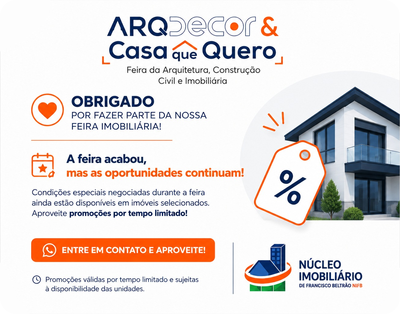 ARQDecor & Casa que Quero — promoções pós-feira